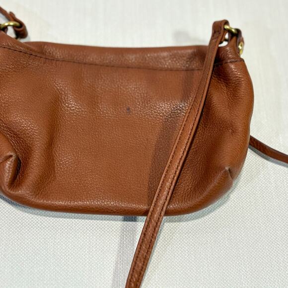 HOBO International small leather crossbody/wallet on a strap purse cognac brown - Picture 6 of 8